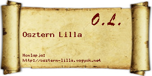 Osztern Lilla névjegykártya